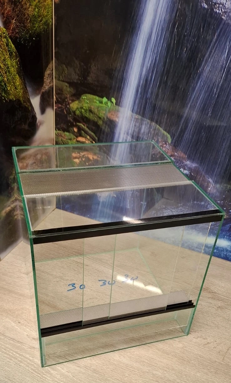 Glasterrarium 30 x 30 x 30 cm (BxTxH) mit Schiebetür
