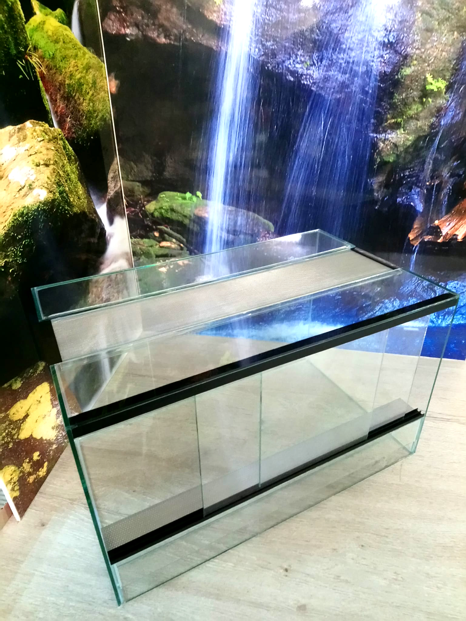 Glasterrarium 100 x 50 x 50 cm (BxTxH) mit Schiebetür
